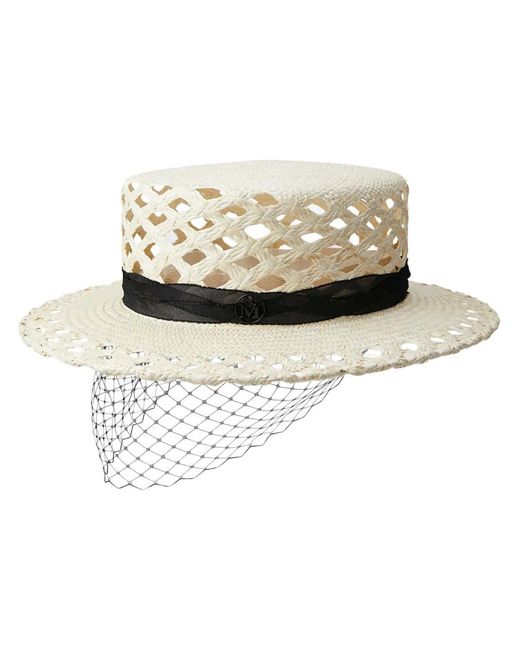 Maison Michel White Kiki Straw Boater