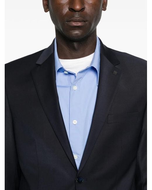 Karl Lagerfeld Blue Clever Flap-Pocket Blazer for men