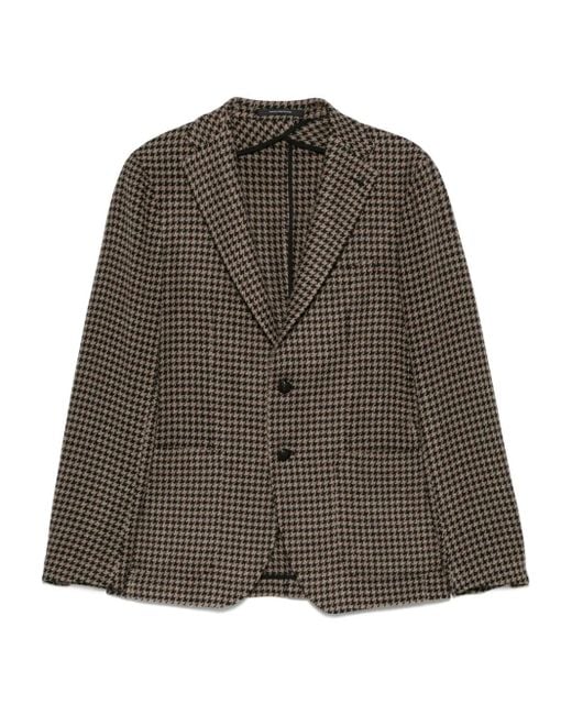 Tagliatore Brown Houndstooth Blazer for men