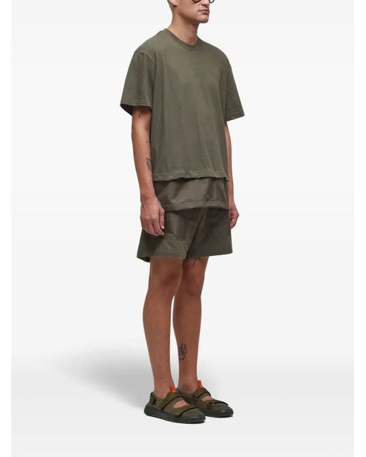 Osklen Green Panelled Bermuda Shorts for men