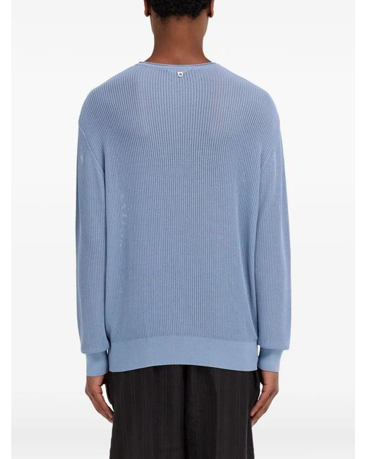 Ferragamo Blue Crew Neck Sweater for men