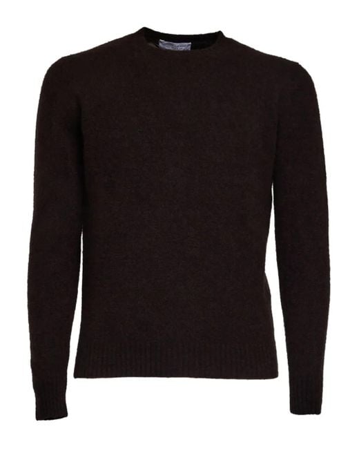 FILIPPO DE LAURENTIIS Kasjmier Trui Met Ronde Hals in het Black voor heren