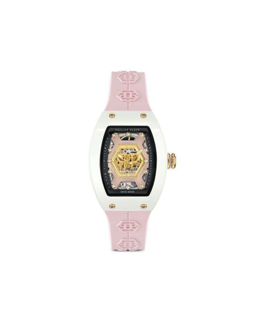 Philipp Plein Crypto Queen Cherry Blossom Ice Queen Horloge 44 Mm in het White
