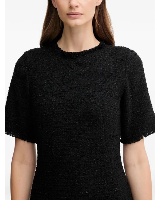 Joop! Black Dari Frayed-Trim Short-Sleeve Mini Dress