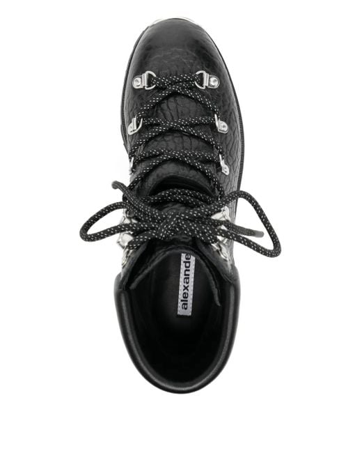 Alexander Wang Black Leather Combat Boots