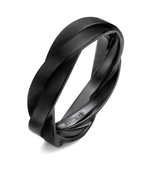 David Yurman Black Dy Helios Band Ring (6Mm) for men