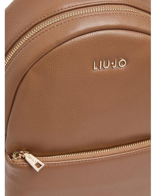 Liu Jo Brown Tassel-Detail Zipped Backpack