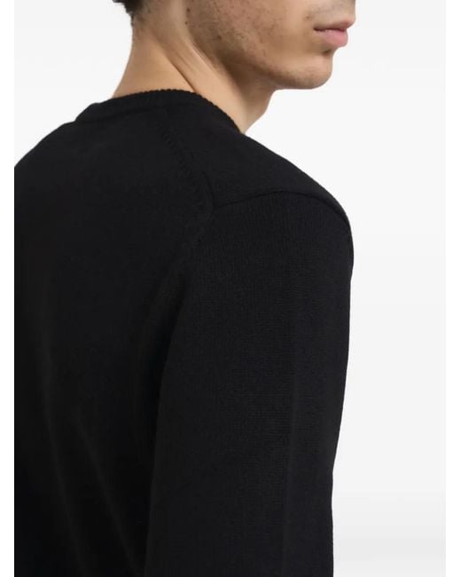Mc2 Saint Barth Black Crew-Neck Sweater for men