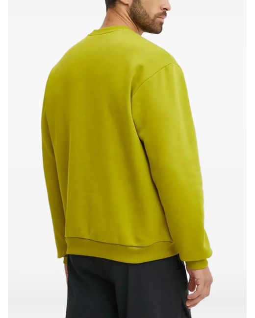 Columbia Green Logo-patch Crew-neck Sweatshirt
