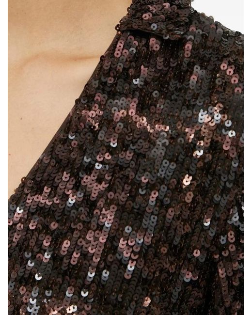 Samsøe & Samsøe Black Sequin-Embellishment Mini Dress