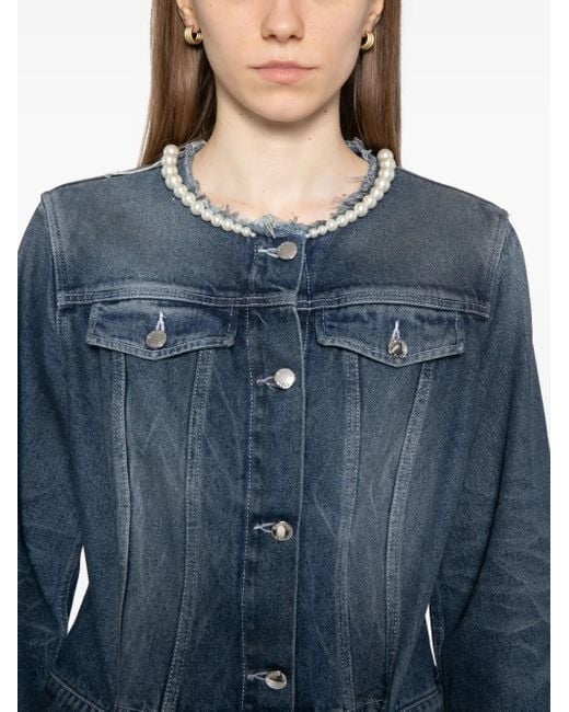 Simone Rocha Turbo デニムジャケット Blue
