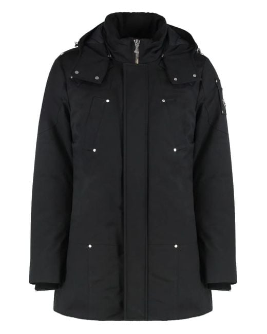 Moose Knuckles Black Padded Stirling Parka for men