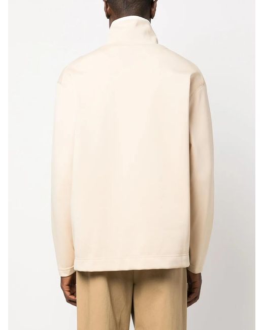 Lanvin Natural Zip-up High-neck Cardigan for men
