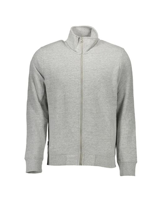 Superdry Gray Zip-Up High-Neck Cardigan for men
