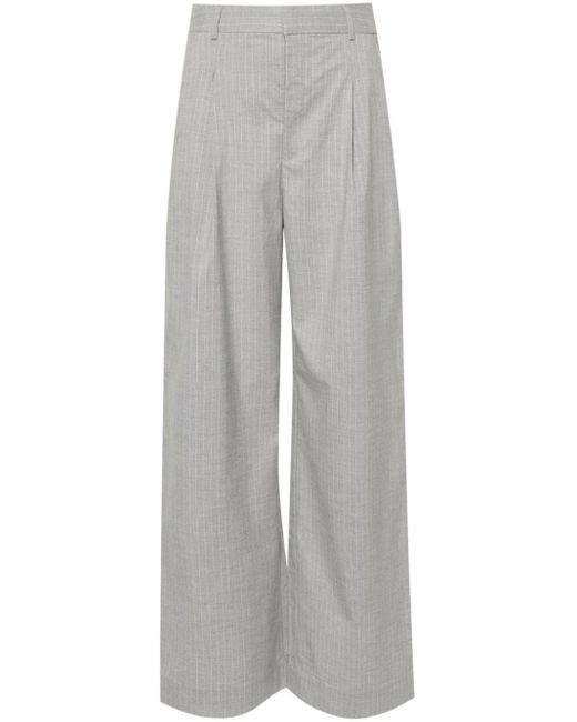 Gestuz Gray Paulagz Pinstriped Tailored Trousers