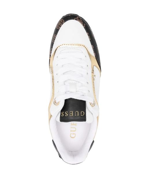 Guess White Camrio Platform Sneakers