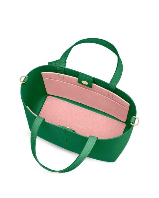 Maison De Sabre Green Small Leather Soft Tote Bag