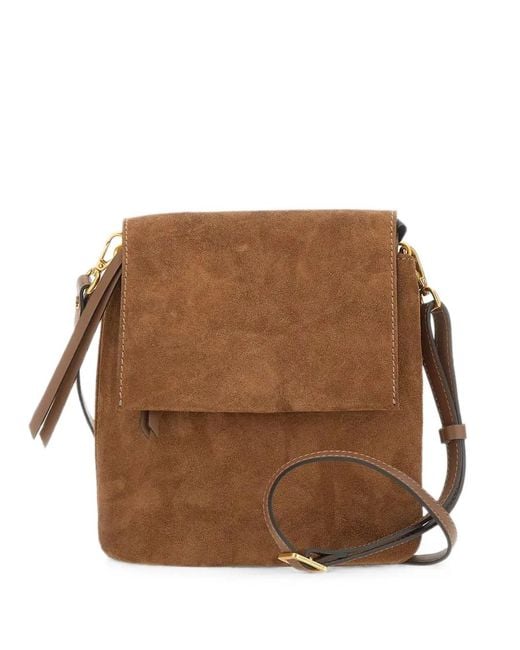 Gianni Chiarini Brown Three Suede Shoulder Bag