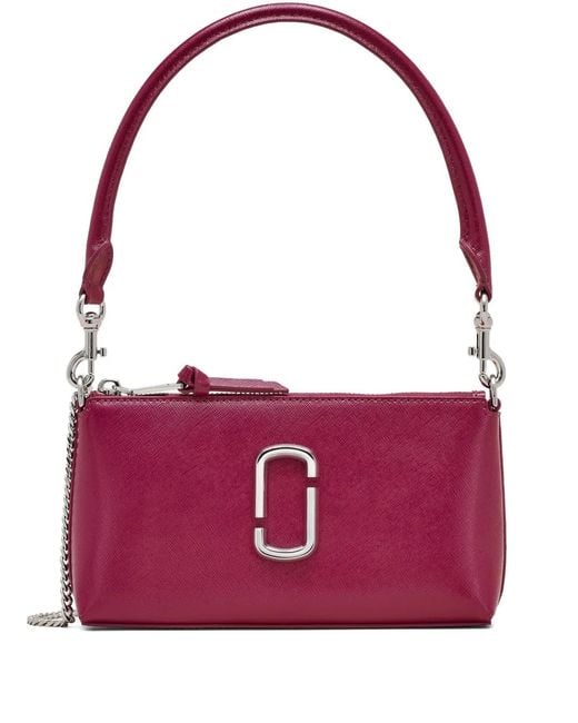 Marc Jacobs Purple The Pochette Logo-Plaque Cross Body Bag