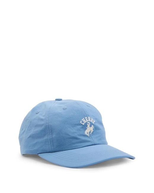 CHERRY LA Blue Western Logo-Embroidered Baseball Cap for men