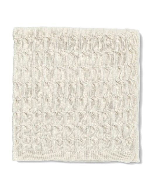 Liviana Conti White Cable-knit Scarf