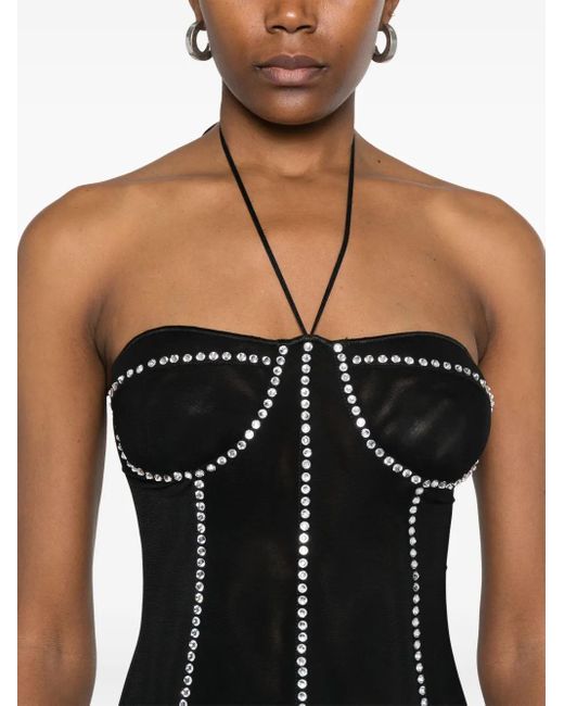 Oseree Black Gem Midi Dress