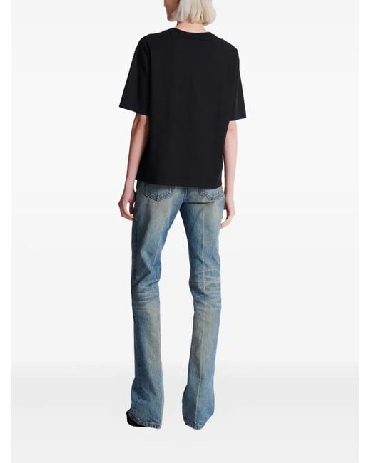 Balmain Black Short Sleeves Paris Bulky" T-Shirt