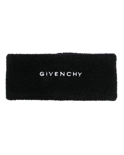 Givenchy Black Logo-embroidered Headband for men
