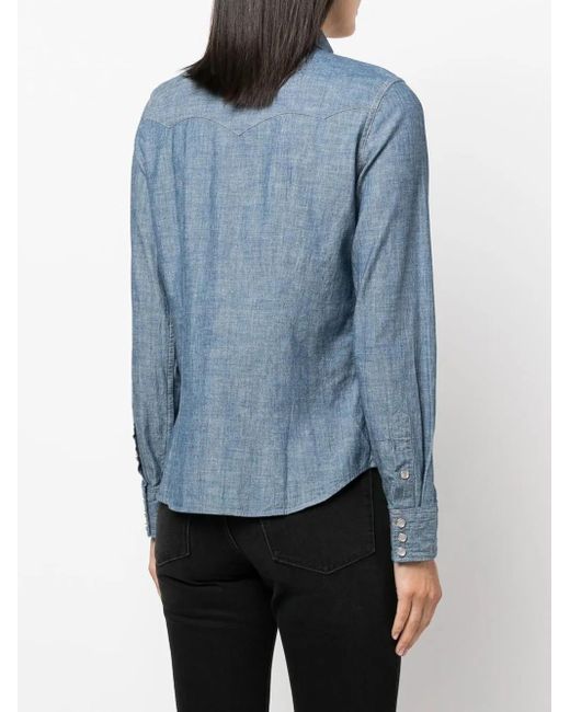 RRL Cowboy Blouse in het Blue