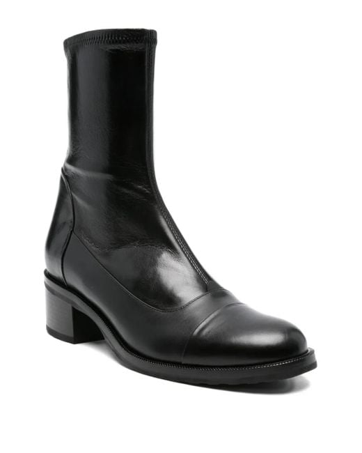 Truman ́s Black 50Mm Stretch Leather Boots