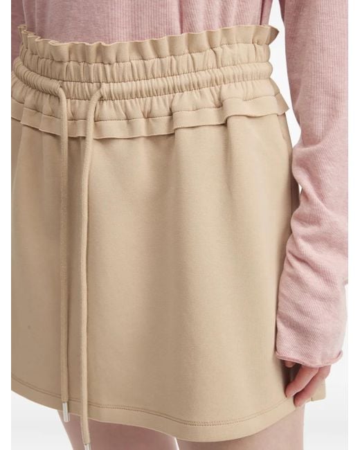 B+ AB Natural Ruffle-Detail Mini Skirt