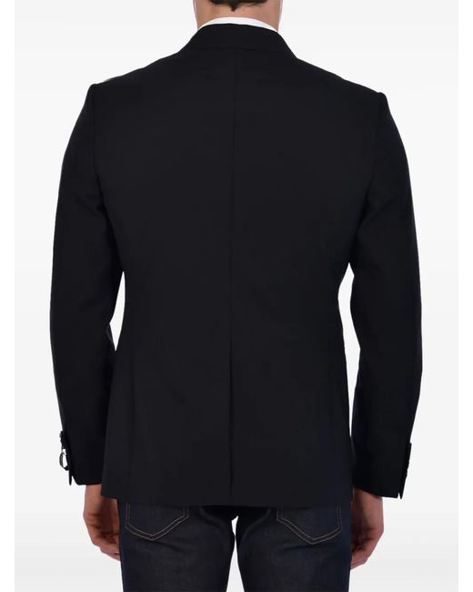 Tonello Blue Single-Breasted Wool Blazer for men