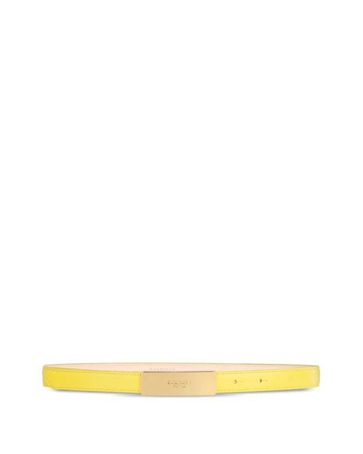 Balmain Yellow Smooth-Leather Belt