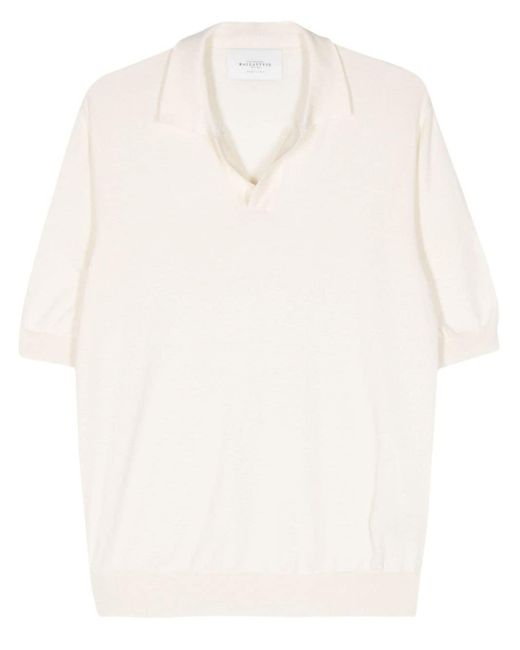 Ballantyne White Fine-ribbed Polo Shirt for men