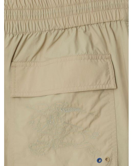 Burberry Natural Ekd Straight-leg Cargo Trousers for men