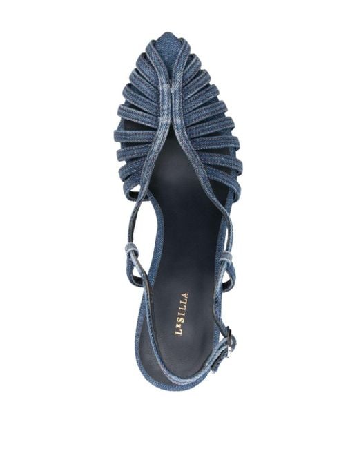 Zapatos Cage con tacón de 110 mm Le Silla de color Blue