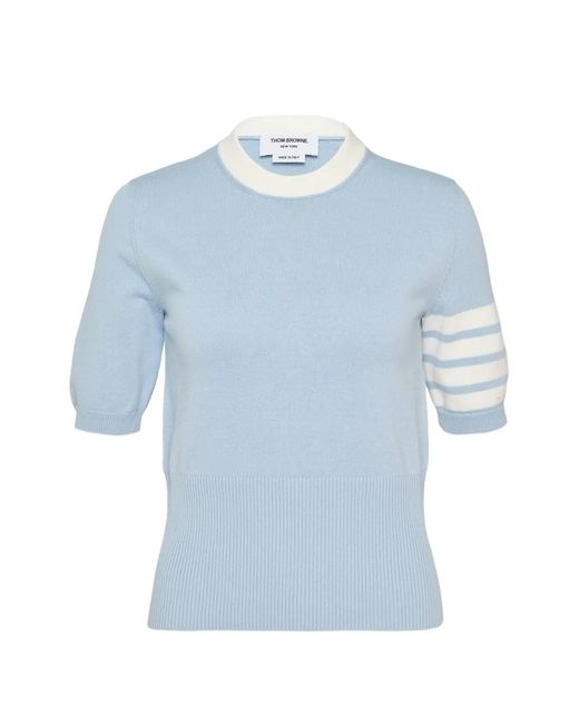 Thom Browne Blue Hector Intarsia T-Shirt