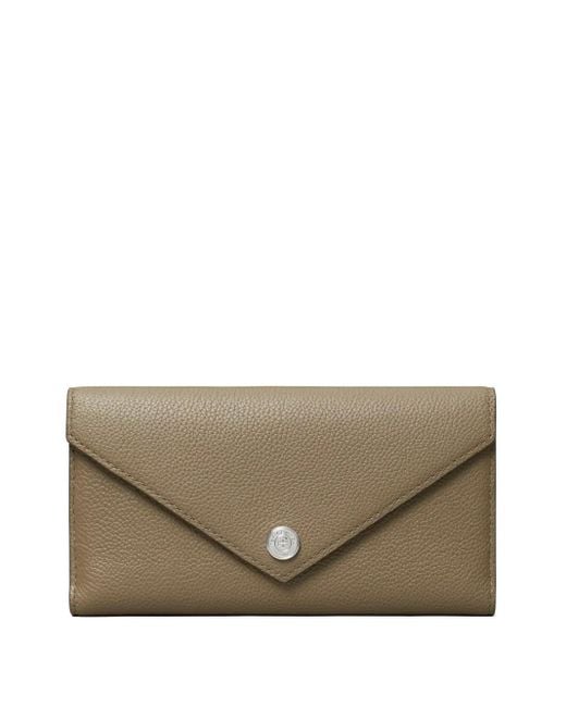 Tory Burch Gray Pebble Envelope Long Wallet