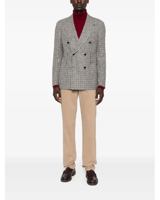 Berwich Natural Flat-Front Trousers for men