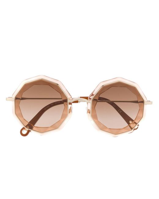 Chloé Brown Oversized-Sonnenbrille
