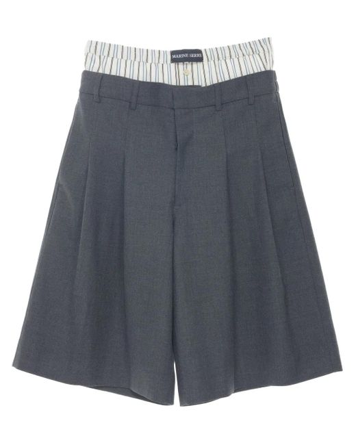 Pantalones cortos de vestir regenerated MARINE SERRE de hombre de color Blue