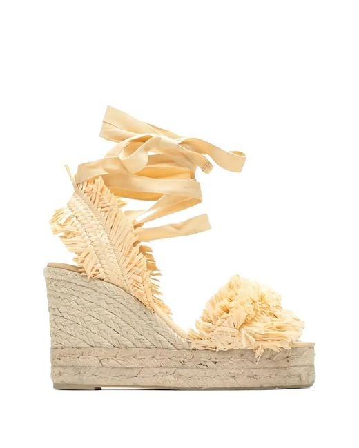 Castaner Metallic Fringed-Strap Sandals