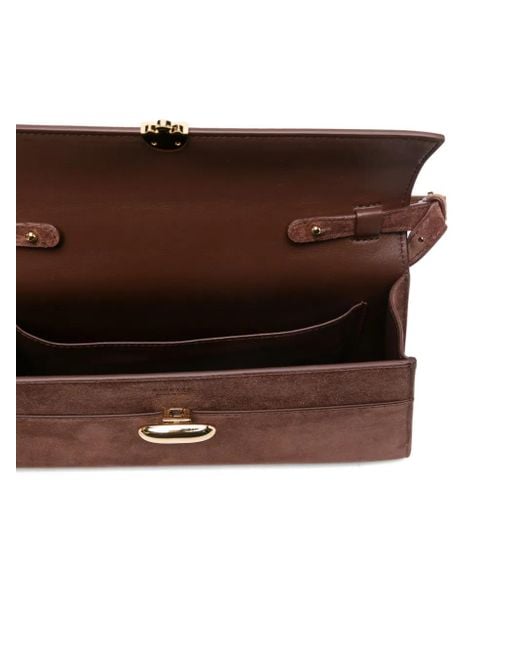 Sac Porté Épaule En Daim SAVETTE en coloris Brown