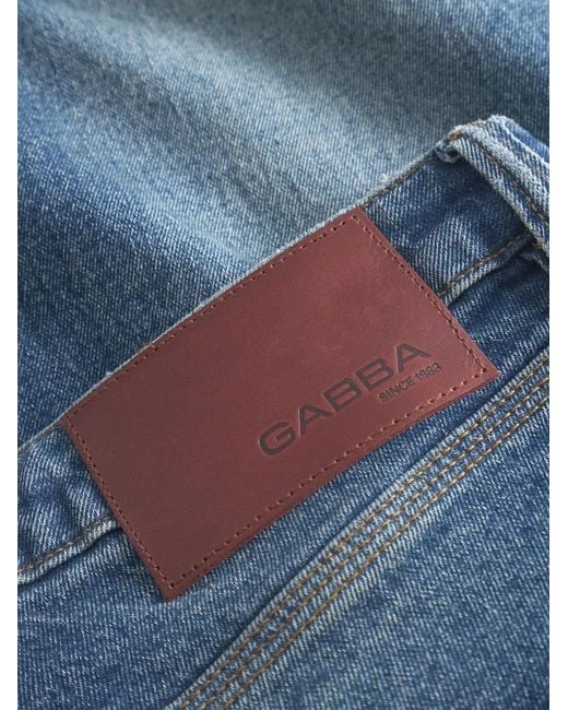 Gabba Blue Distressed Denim Jeans for men