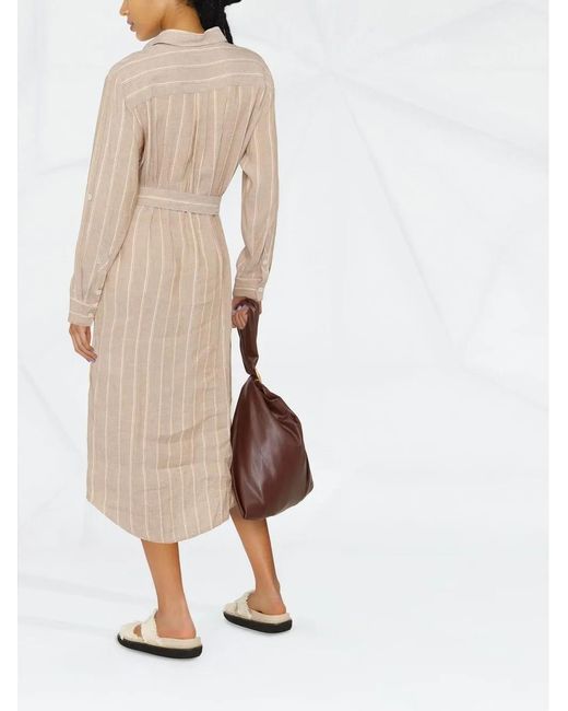 Woolrich Natural Striped Shirt Dress