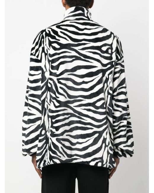 Manteau Zippé À Motif Zébré Vetements pour homme en coloris Black