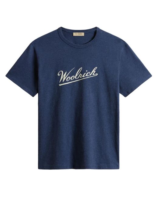 Woolrich Blue Crystal Hotfix Logo Cotton Baby T-Shirt for men