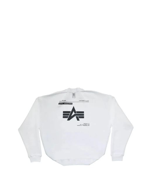 PROTOTYPES White X Alpha Industries Crew-Neck Sweatshirt for men
