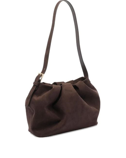 THEMOIRÈ Brown Suede Shoulder Bag
