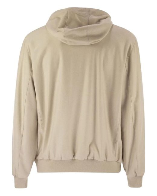 Fedeli Natural Start Reversible Hooded Bomber Jacket for men
